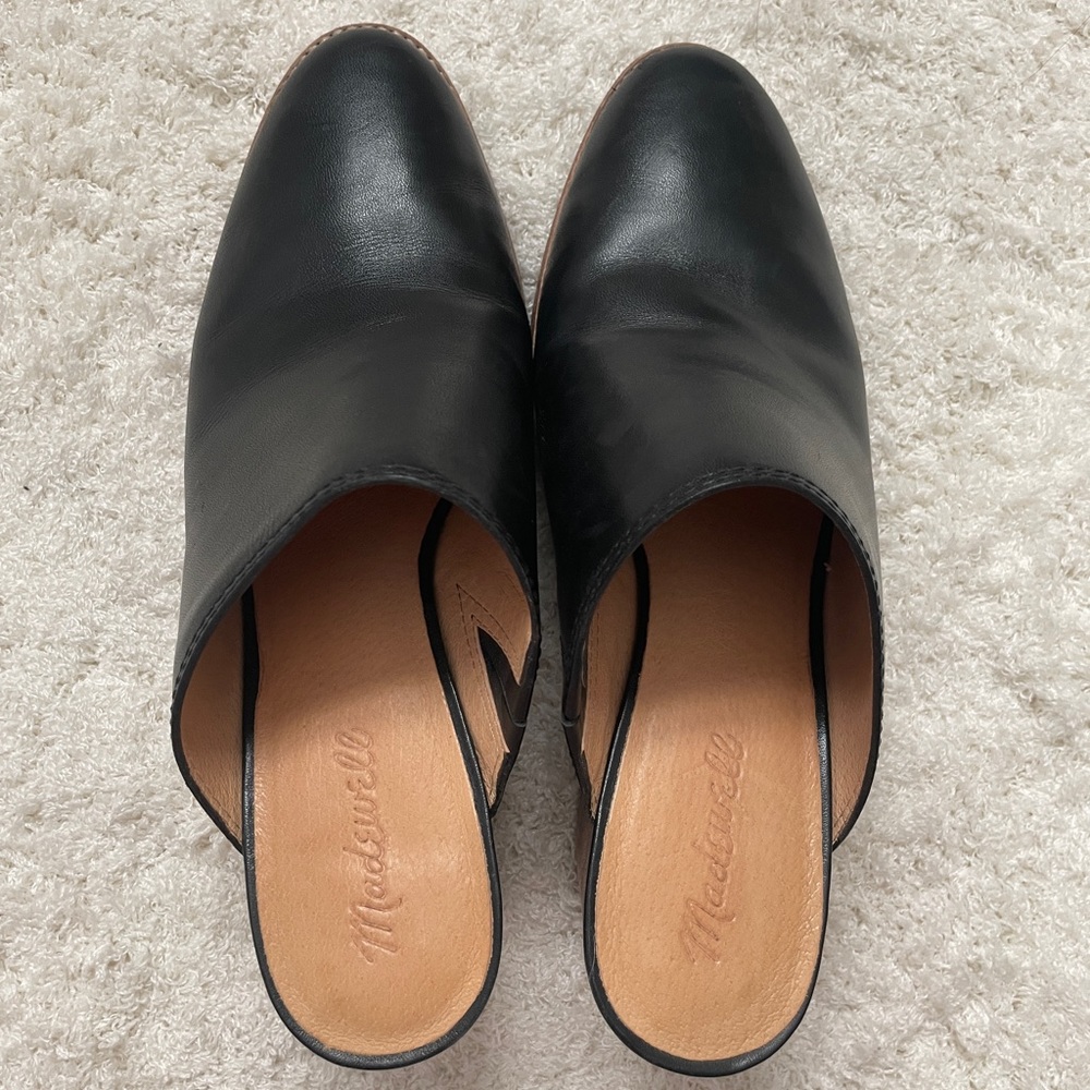 Madewell Harper Stacked Heel Mules - Picture 3 of 9